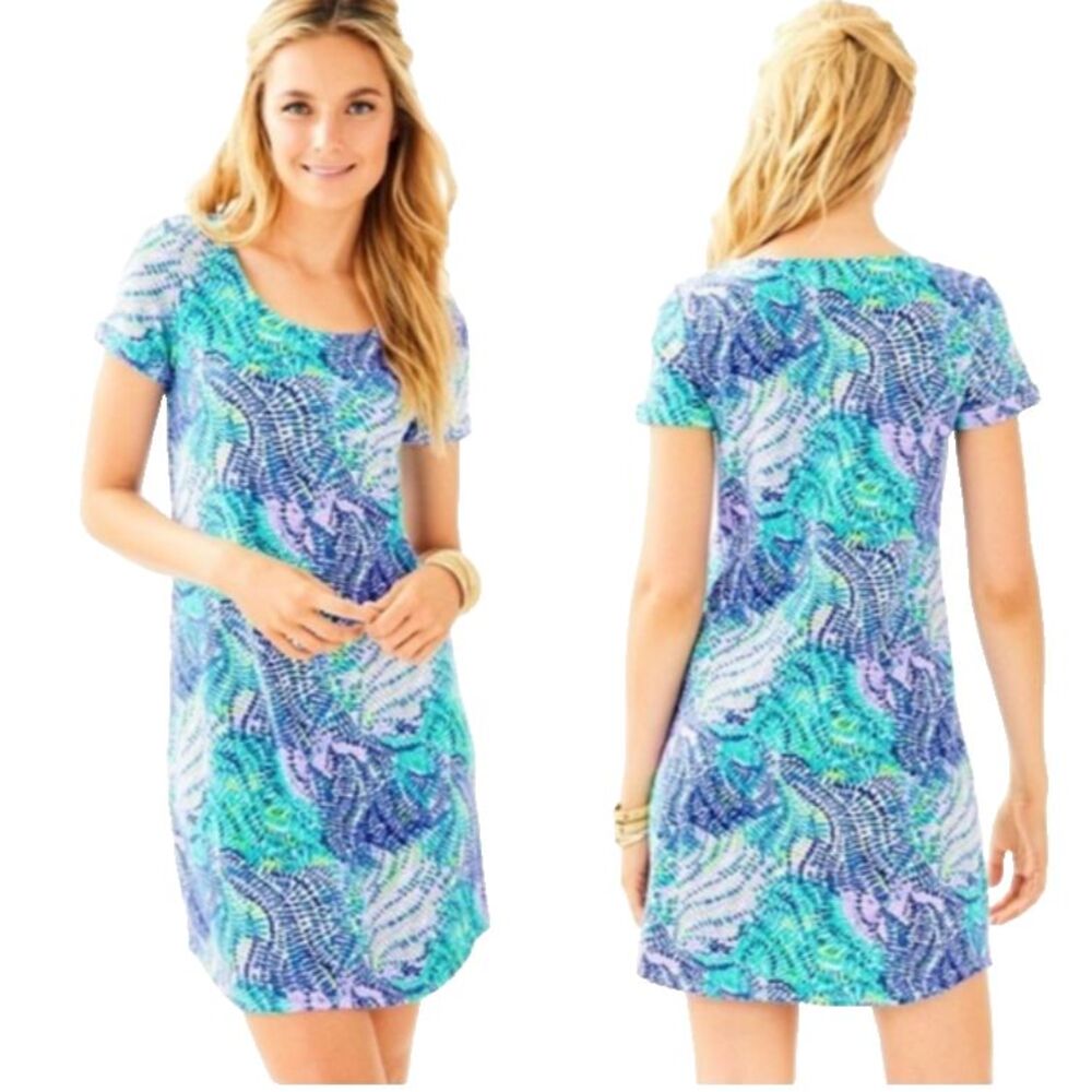 Lilly Pulitzer Tammy Dress XXS Blue Current Fantasea Fits Teen Youth Resort